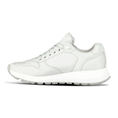 PRADA TRIANGLE LOGO RE-NYLON TRAINERS GREY/WHITE