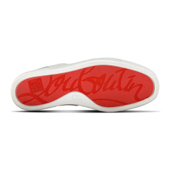 CHRISTIAN LOUBOUTIN LOUIS JUNIOR FLAT FUN WHITE LEATHER TRAINERS