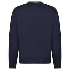 CP COMPANY LENS DIAGONAL RAISED FLEECE NAVY