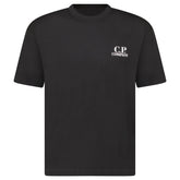 CP COMPANY LOGO PRINT T SHIRT BLACK