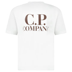 CP COMPANY LOGO PRINT T SHIRT WHITE