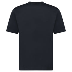 BURBERRY CHECK LOGO EMBROIDERED T-SHIRT BLACK
