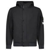 STONE ISLAND SOFT-SHELL HOODED JACKET BLACK