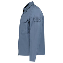 STONE ISLAND GHOST ZIP UP OVERSHIRT SLATE BLUE