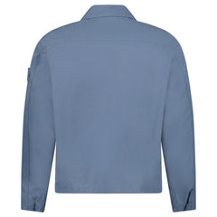 STONE ISLAND GHOST ZIP UP OVERSHIRT SLATE BLUE
