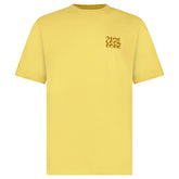 AIMÉ LEON DORE STACKED LOGO T-SHIRT OCHRE