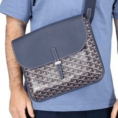 GOYARD COURSIER MESSENGER BAG NAVY BLUE