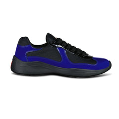 PRADA AMERICAS CUP PATENT BLUE / BLACK TRAINERS