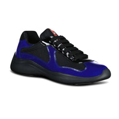 PRADA AMERICAS CUP PATENT BLUE / BLACK TRAINERS