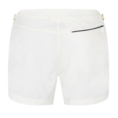 TOM FORD POPLIN SWIM SHORTS OFF WHITE / BLACK