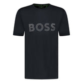 BOSS ACTIVE LOGO-PRINT T-SHIRT BLACK