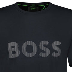 BOSS ACTIVE LOGO-PRINT T-SHIRT BLACK