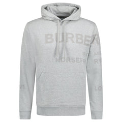 BURBERRY HORSEFERRY PULLOVER HOODIE GREY/WHITE