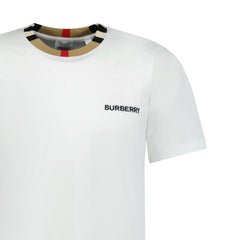 BURBERRY 'JAYSON' CHECK T-SHIRT WHITE