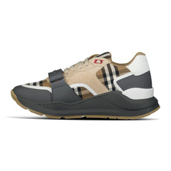 BURBERRY 'RAMSEY RUNNER' TRAINERS TAUPE BROWN