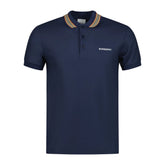 BURBERRYStripe Collar Polo T-Shirt Navy