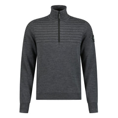 CANADA GOOSE CLARKE HALF ZIP UP SWEATER GREY