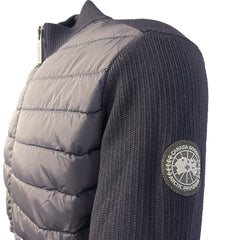 CANADA GOOSE 'HYBRIDGE' KNIT PADDED JACKET NAVY