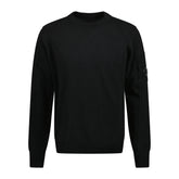 CP COMPANY Arm Lens Knitted Sweatshirt Black