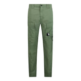 CP COMPANY Cuffed 50 Fili Stretch Cargo Pants Green
