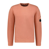 CP COMPANY Garment Dyed Arm Lens Sweatshirt Coral