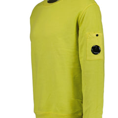 CP COMPANY Garment Dyed Arm Lens Sweatshirt Yellow