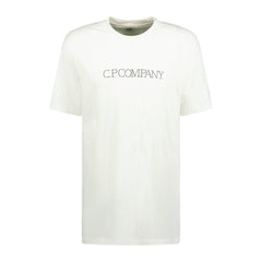 CP COMPANY Large Embossed Chest Logo T-Shirt White