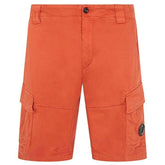 CP COMPANY Lens Cargo Shorts Orange