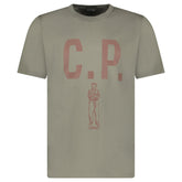 CP COMPANY MERCERIZED 30/2 JERSEY SAILOR T-SHIRT IN FALLEN ROCK