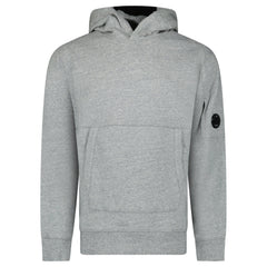 CP COMPANY MICRO LENS DIAGONAL RAISED HOODIE GREY STONE