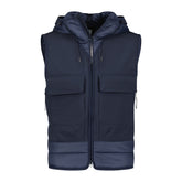 CP COMPANY Nylon Mix Padded Goggle Gilet Navy