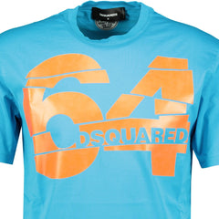 DSQUARED2 64 Print T-Shirt Blue