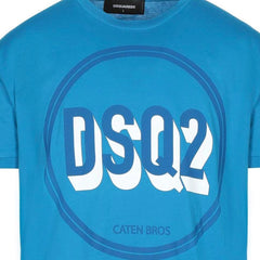 DSQUARED2 Logo Print T-Shirt Blue