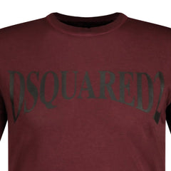 DSQUARED2 Logo Printed T-Shirt Maroon