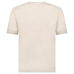 GRAN SASSO PURE COTTON T-SHIRT IN BEIGE / LIGHT GREY