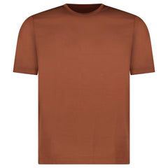 GRAN SASSO PURE COTTON T-SHIRT IN BROWN