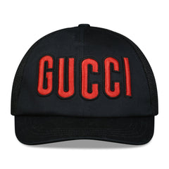 GUCCI LOGO CAP BLACK