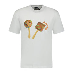 JACQUEMUS LE MARACAS GRAPHIC T-SHIRT WHITE