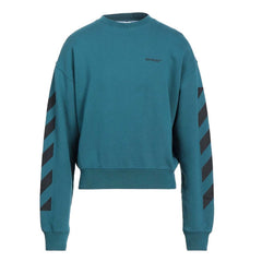 OFF-WHITE LOGO SWEATSHIRT OCEAN BLUE