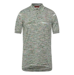 MISSONI Short Sleeve Knitted Collar Neck Polo T-Shirt Green