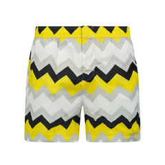 MISSONI ZIG ZAG SWIM SHORTS WHITE / YELLOW