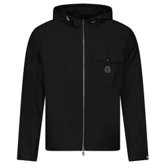 MONCLER FUYUE GHOST RUBBER LOGO JACKET IN BLACK