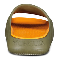 MONCLER 'LILO' SLIDERS KHAKI & ORANGE