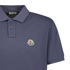 Maglia Polo Manica Corta Badge Blue Grey