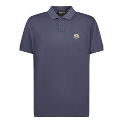 Maglia Polo Manica Corta Badge Blue Grey