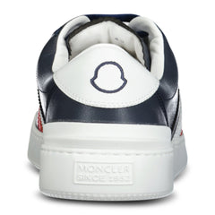 MONCLER MONACO LEATHER TRAINERS NAVY BLUE