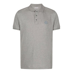 Rubber Logo Polo T-Shirt Grey