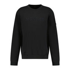 MONCLER SPLIT LOGO SWEATSHIRT BLACK