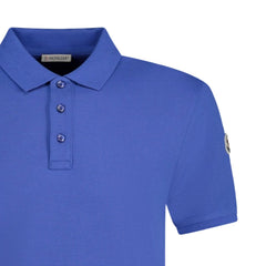 Stripe Collar Cotton Polo T-Shirt Dark Blue