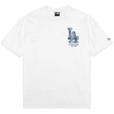 New Era Plaid Infill Oversize Tee Los Angeles Dodgers - White
